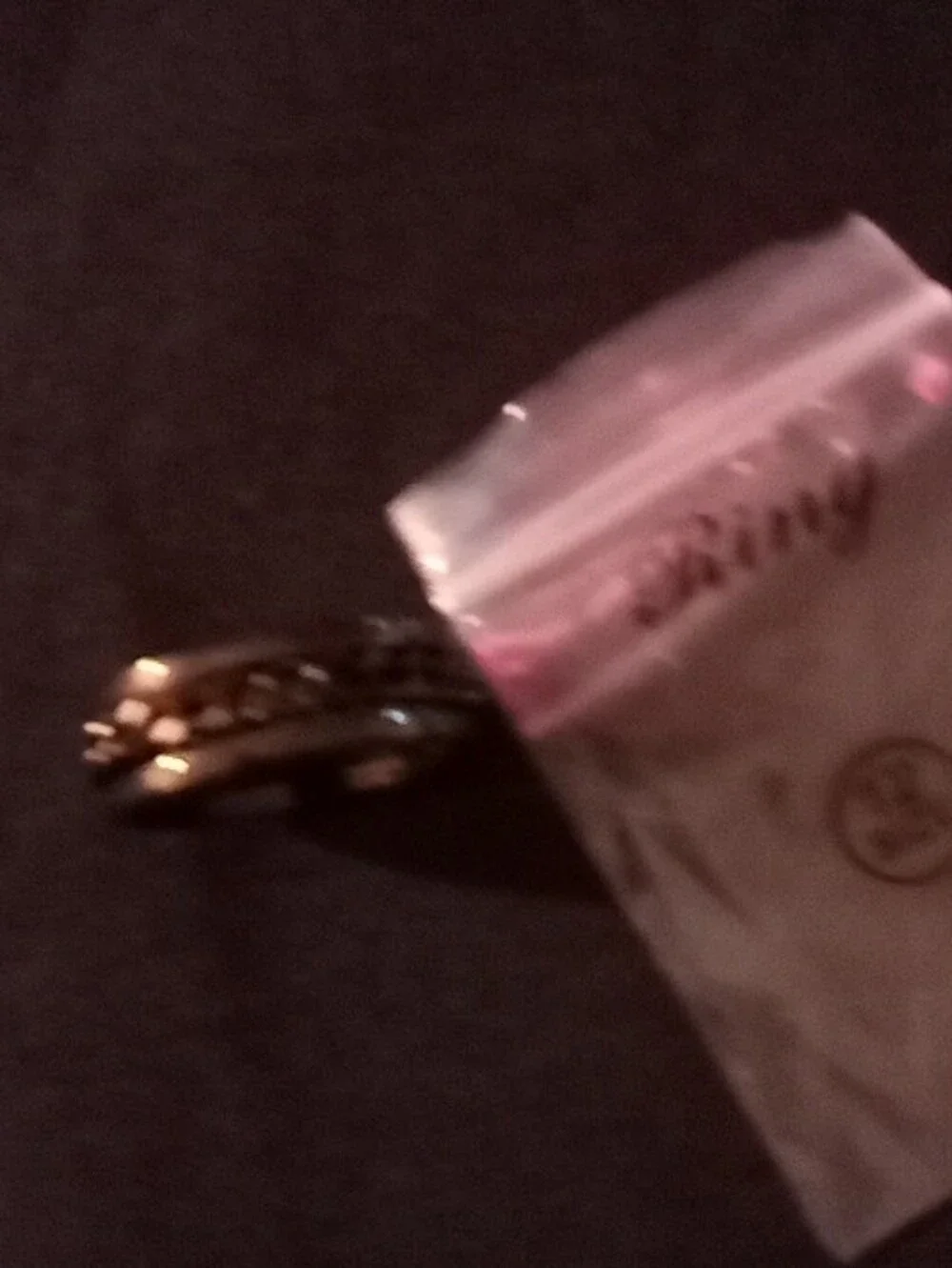 Ring Two-Tone Metal Band with Black Accents